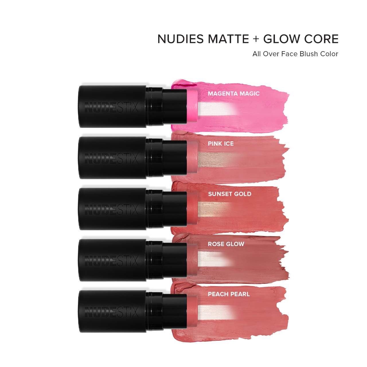 slide 8 of 9, NUDESTIX Nudies Matte Blush + Glow Core Magenta Magic, 0.21 oz / 6 gram