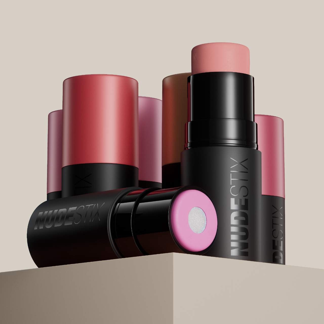slide 9 of 9, NUDESTIX Nudies Matte Blush + Glow Core Magenta Magic, 0.21 oz / 6 gram