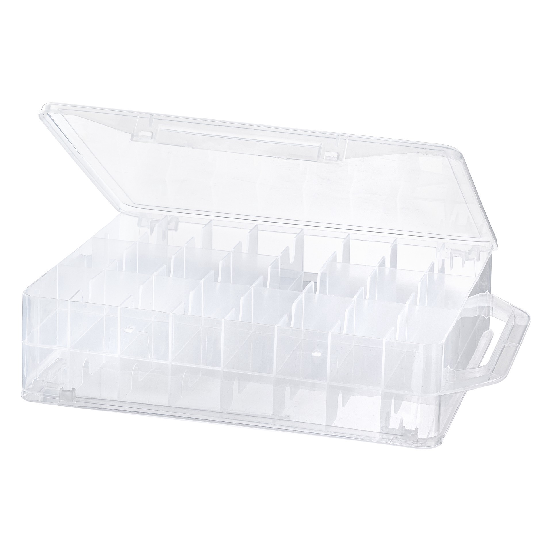 slide 2 of 5, Creative Options Double Sided Thread & Parts Box, 10.25 in x 3.25 in x 14.125 in