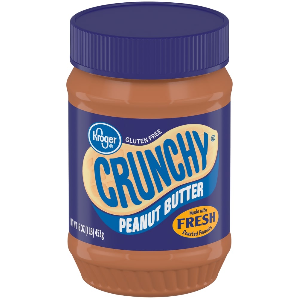 slide 1 of 1, Kroger Crunchy Peanut Butter Gluten Free, 16 oz