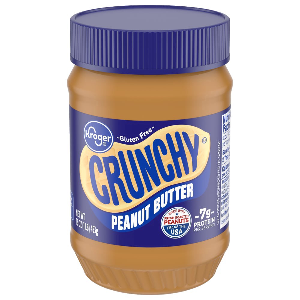 slide 1 of 3, Kroger Crunchy Peanut Butter Gluten Free, 16 oz