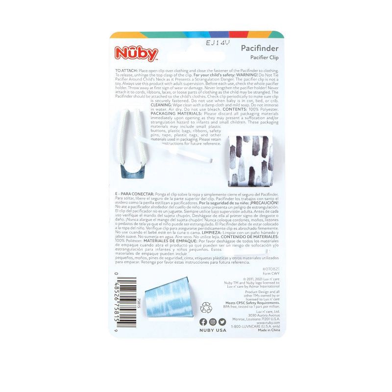 slide 8 of 8, Nuby Pacifinder - Blue - 2pk, 2 ct