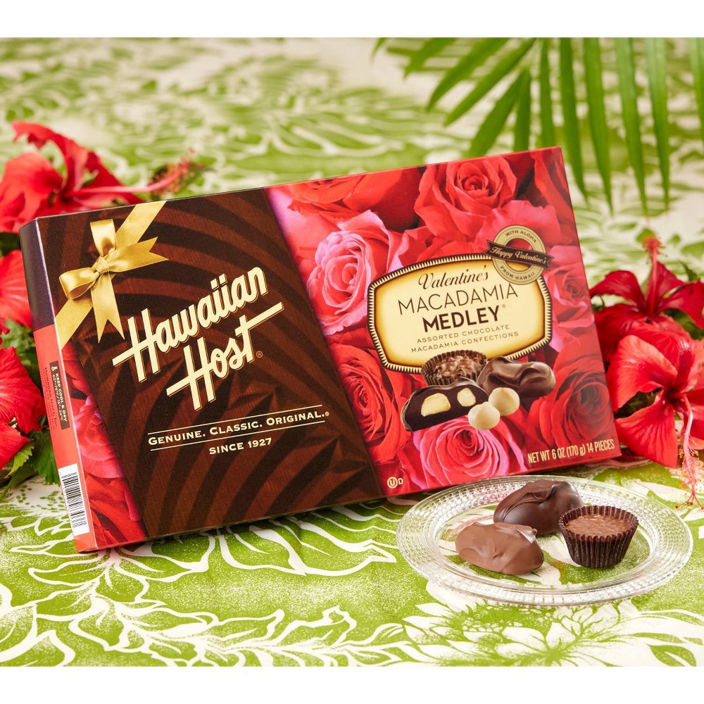 slide 3 of 3, Hawaiian Host Valentine's Macadamia Medley Box, 6 oz