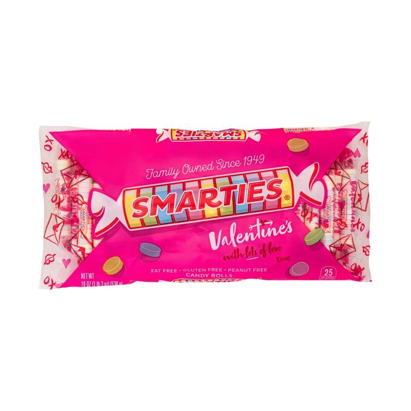 slide 1 of 7, Smarties Valentine's Lots of Love Bag - 19oz, 19 oz