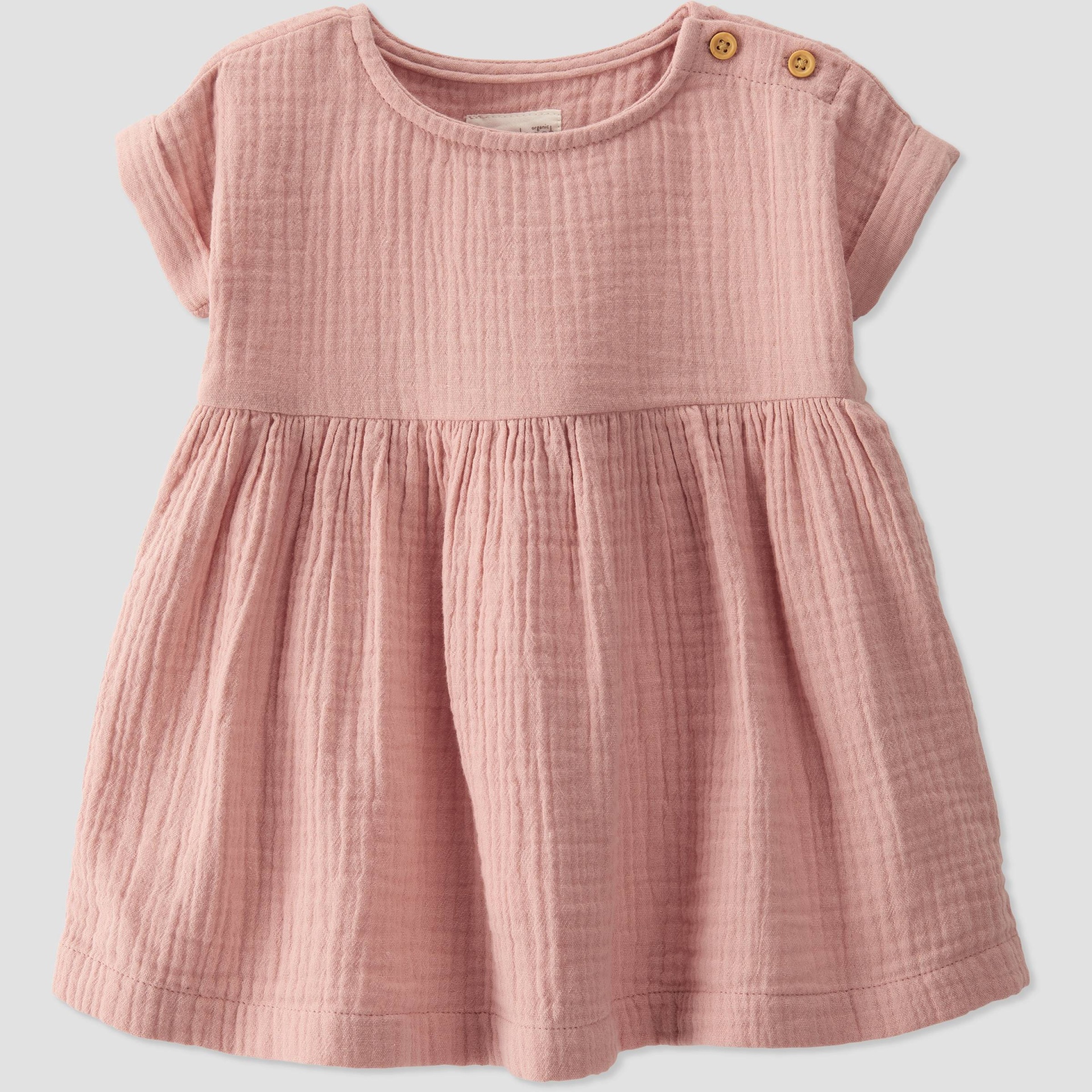 slide 1 of 4, Baby Girls' Organic Cotton Dress - little planet by carter's - Pink 12M, 1 ct