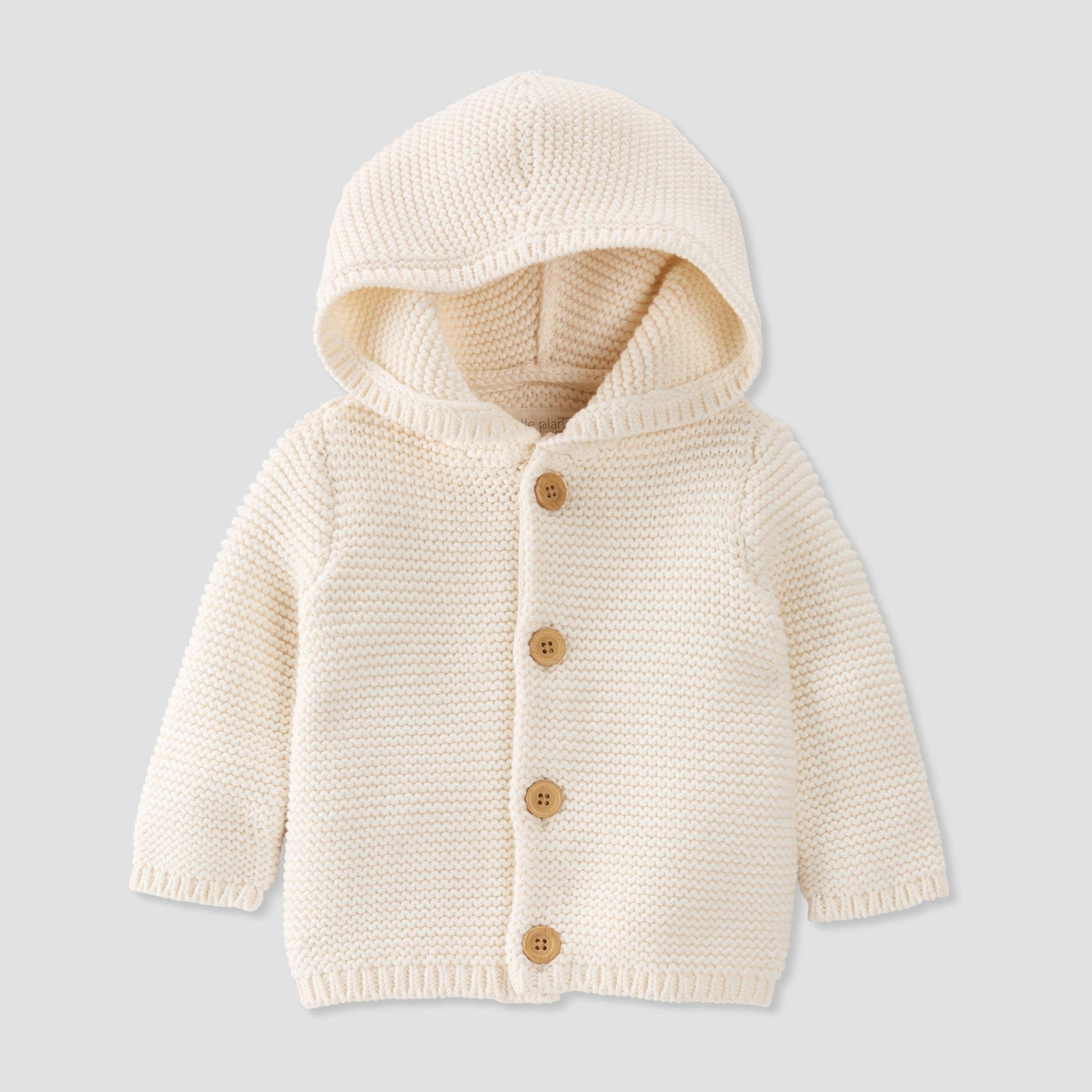 slide 1 of 5, Baby Organic Cotton Sweater Bubble Romper - little planet by carter's Off-White Newborn, 1 ct