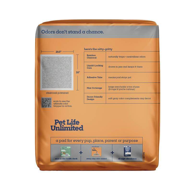 slide 2 of 8, Pet Life Unlimited Odor Controlling Training Pads with Charcoal for Dogs - XXL - 15ct, 15 ct