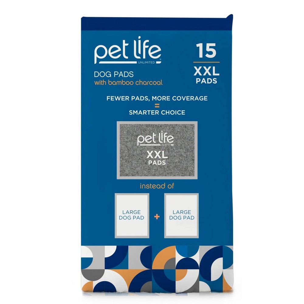 slide 3 of 6, Pet Life Unlimited Odor Controlling Training Pads with Charcoal for Dogs - XXL - 15ct, 15 ct