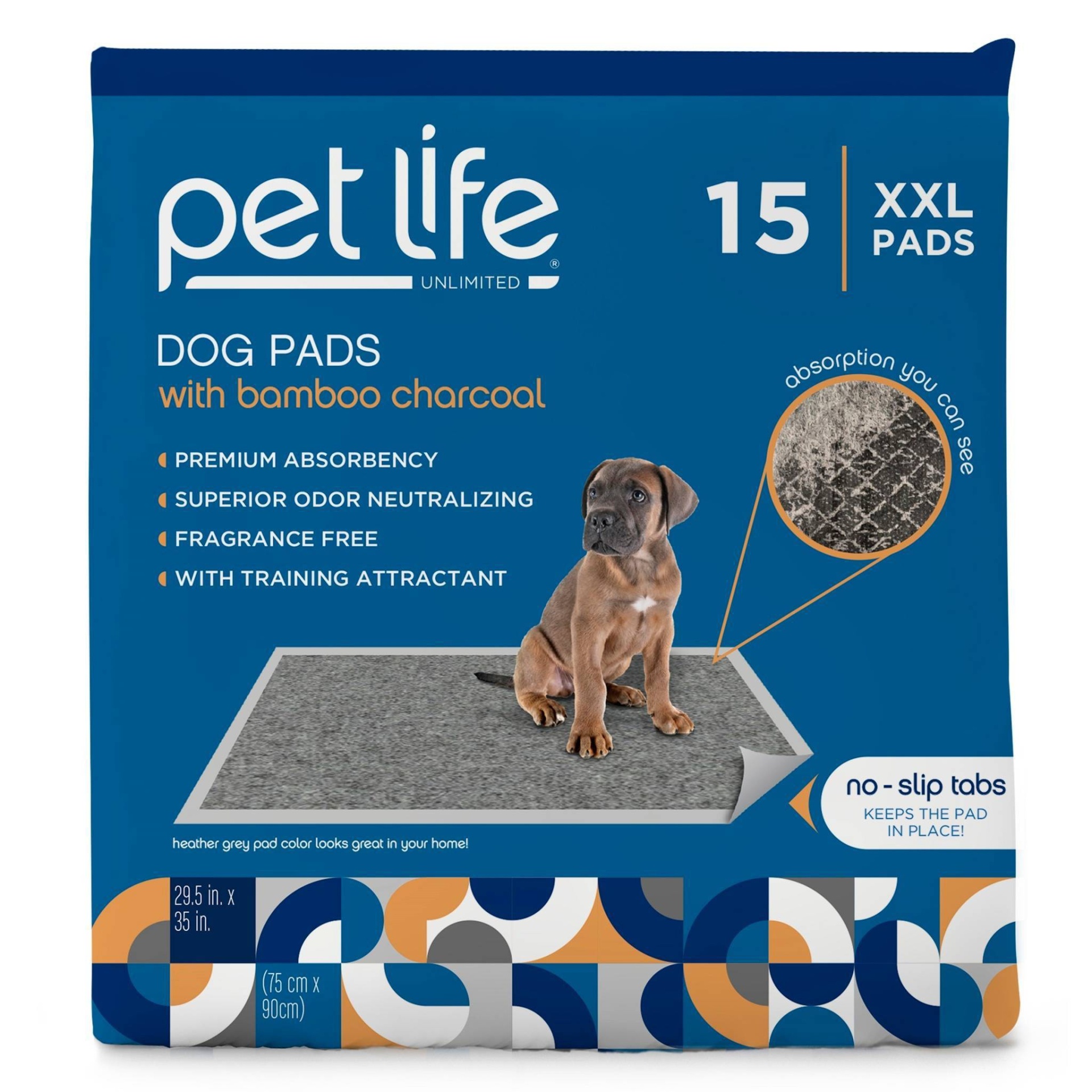 slide 1 of 6, Pet Life Unlimited Odor Controlling Training Pads with Charcoal for Dogs - XXL - 15ct, 15 ct