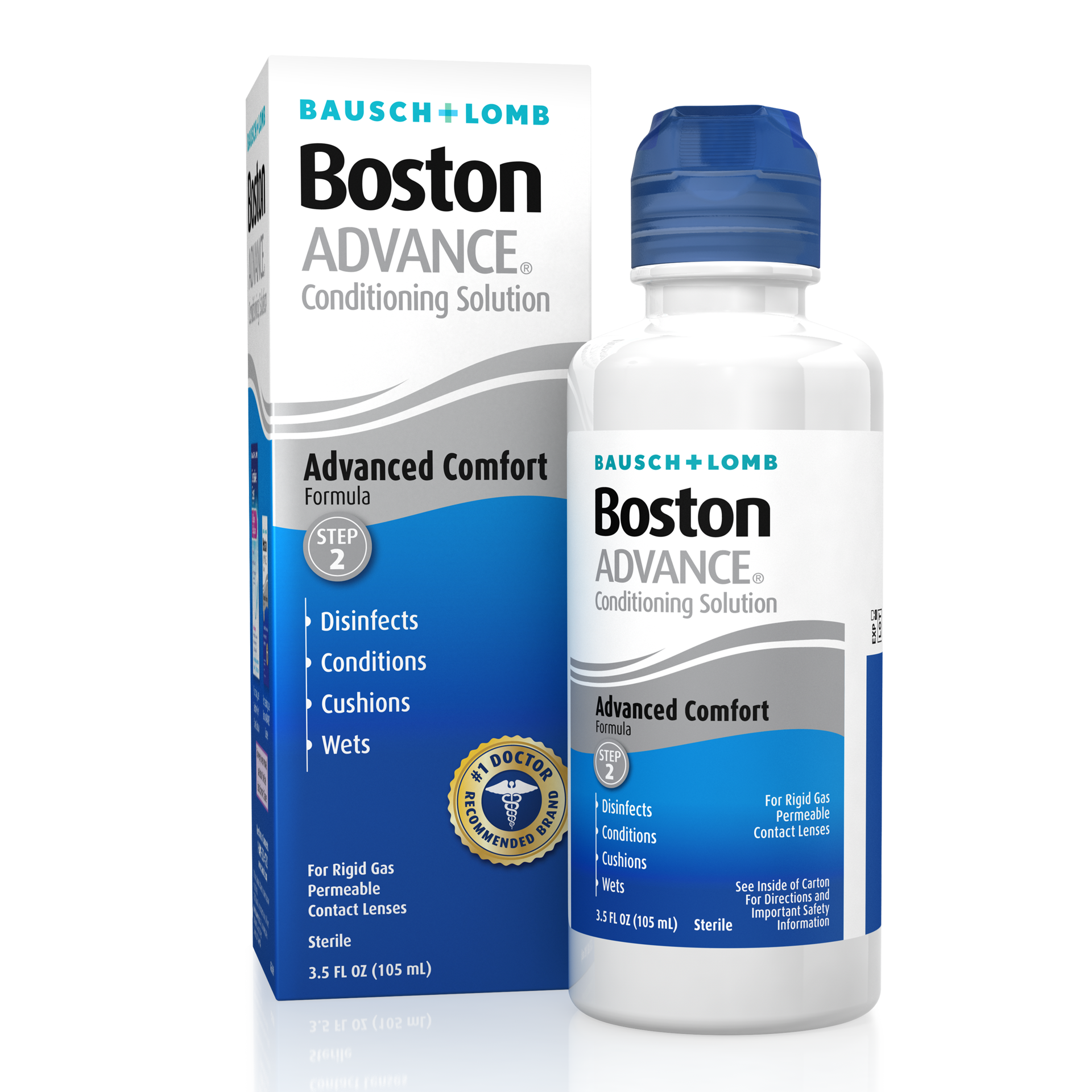 slide 1 of 12, Boston ADVANCE Conditioning Contact Lens Solution for Rigid Gas Permeable Lenses – from Bausch + Lomb, 3.5 fl. oz., 3.50 fl oz