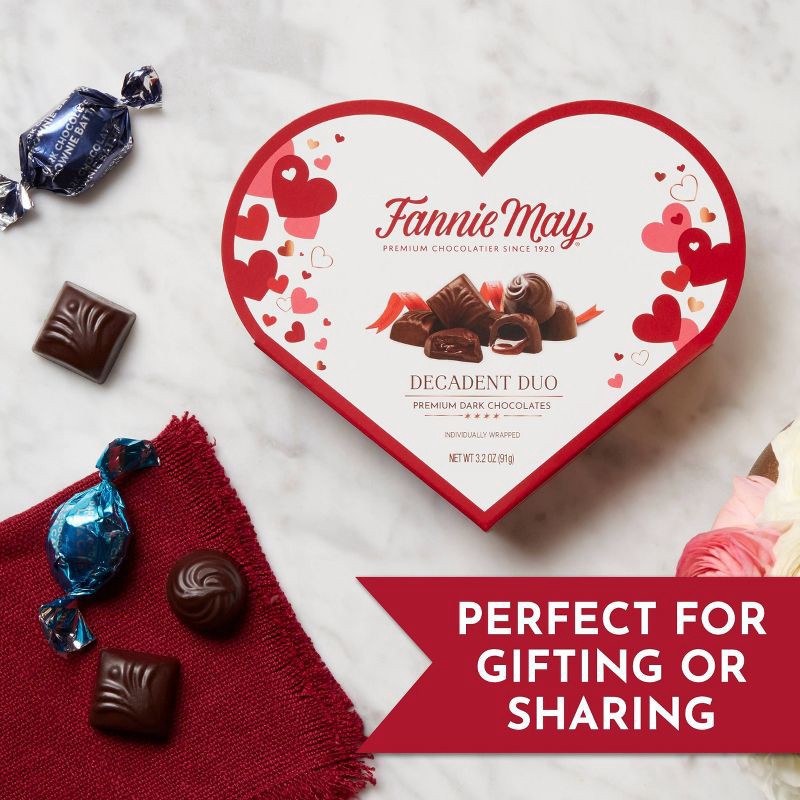 slide 2 of 9, Fannie May Valentine's Dark Chocolate Decadent Duo - 3.2oz, 3.2 oz
