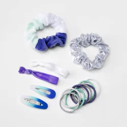 Kids' 14pk Hair Clip and Twister Set - Cat & Jack Purple/Blue