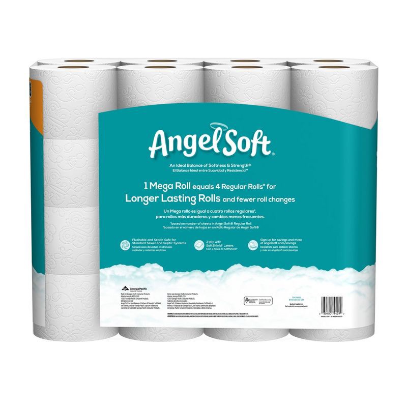 slide 2 of 8, Angel Soft Toilet Paper - 32 Mega Rolls, 1 ct