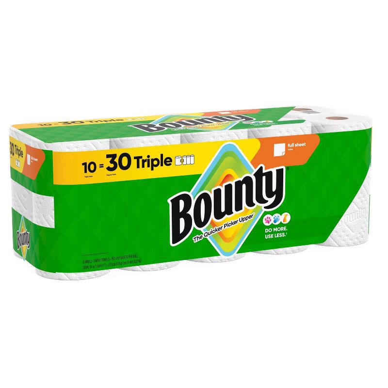 slide 14 of 15, Bounty Full Sheet Paper Towels - 10 Triple Rolls, 1 ct