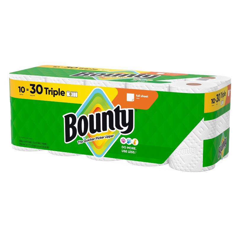 slide 15 of 15, Bounty Full Sheet Paper Towels - 10 Triple Rolls, 1 ct
