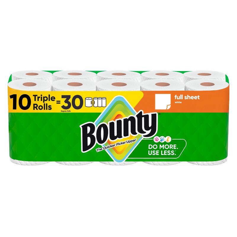 slide 1 of 15, Bounty Full Sheet Paper Towels - 10 Triple Rolls, 1 ct