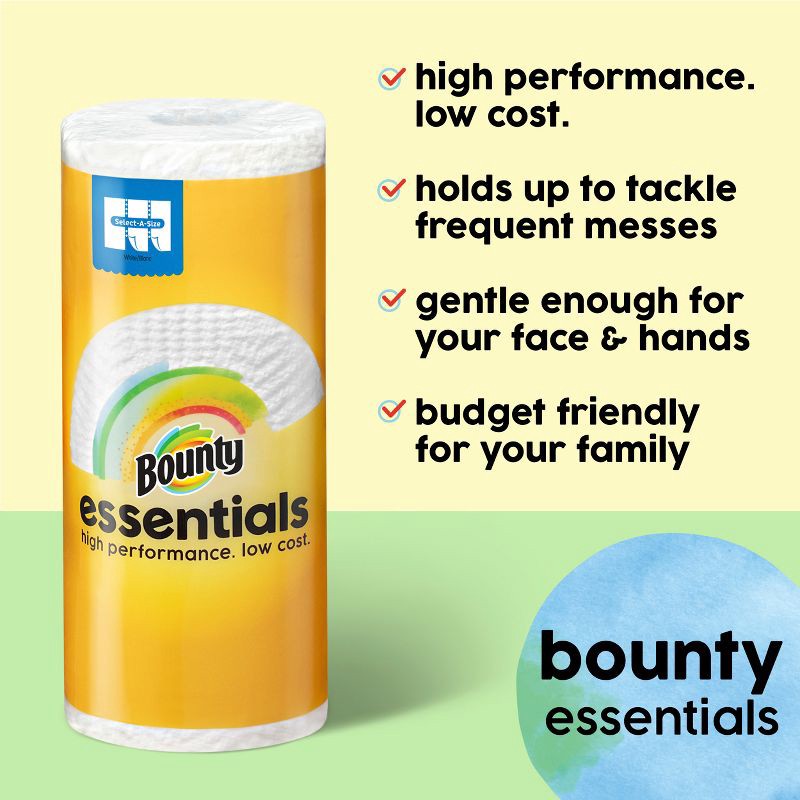 slide 3 of 18, Bounty Essentials Select-A-Size Paper Towels - 12 Double Rolls, 1 ct