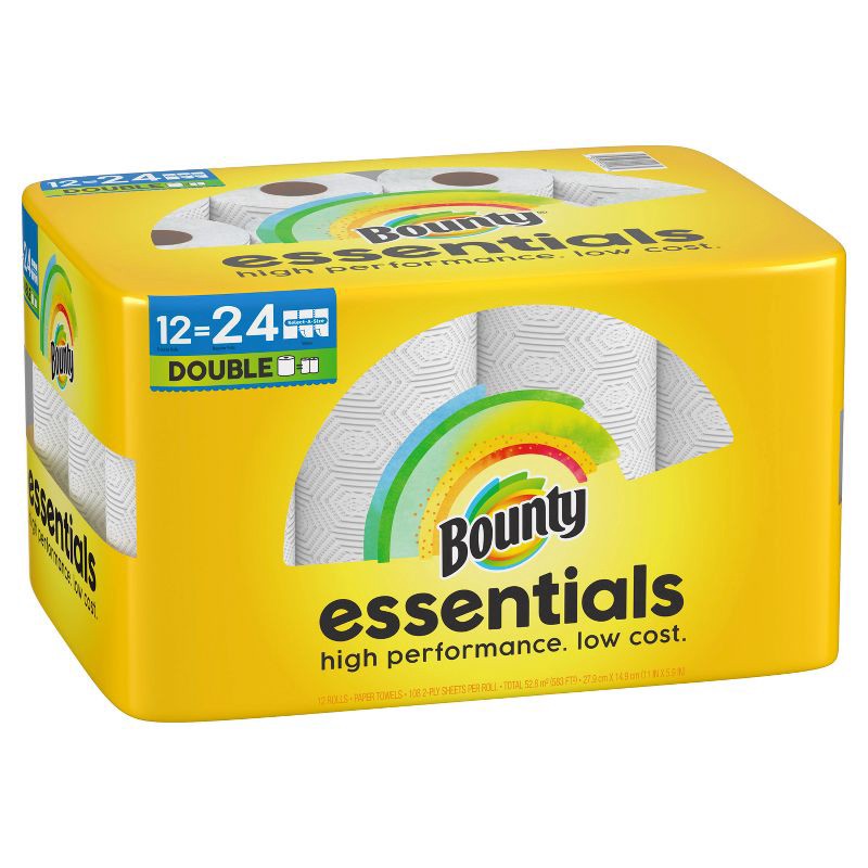 slide 14 of 18, Bounty Essentials Select-A-Size Paper Towels - 12 Double Rolls, 1 ct