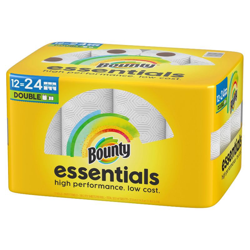 slide 15 of 18, Bounty Essentials Select-A-Size Paper Towels - 12 Double Rolls, 1 ct