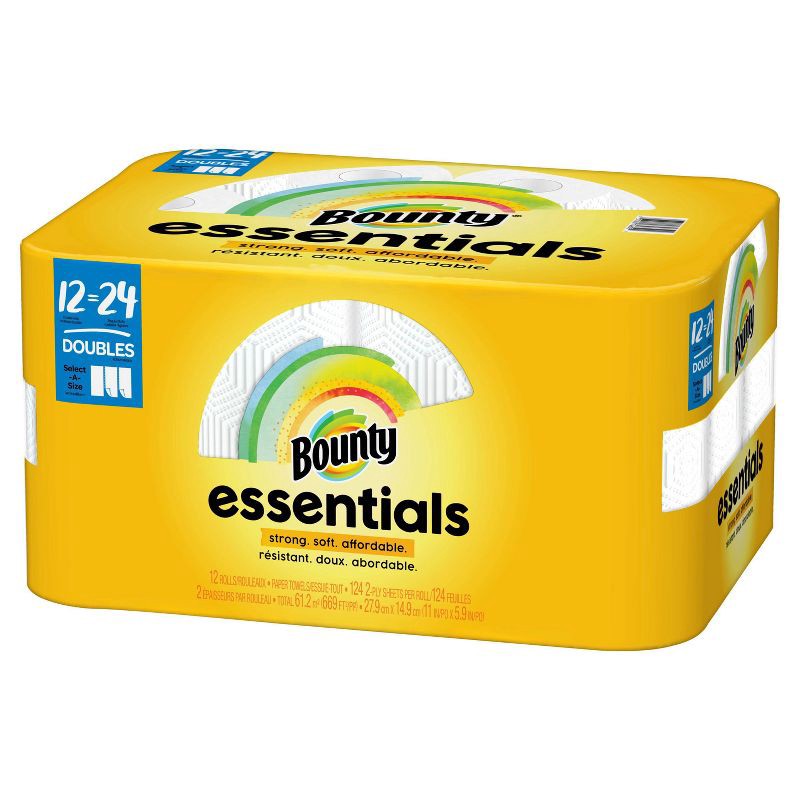 slide 18 of 18, Bounty Essentials Select-A-Size Paper Towels - 12 Double Rolls, 1 ct