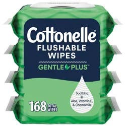 Cottonelle GentlePlus Flushable Wipes - 4pk/42ct: Unscented
