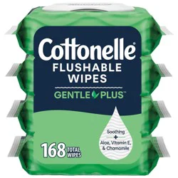 Cottonelle GentlePlus Flushable Wipes - 4pk/42ct: Unscented