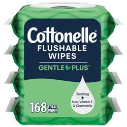 Cottonelle GentlePlus Flushable Wipes - 4pk/42ct: Unscented