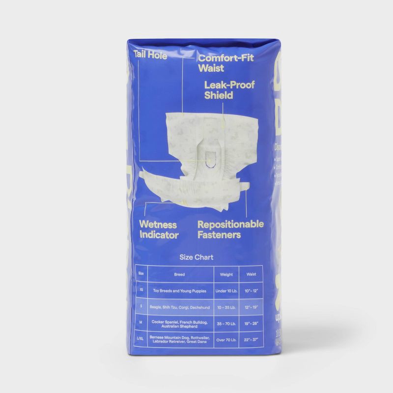 slide 4 of 5, Dog Diapers - 18ct - S - up&up™, 18 ct