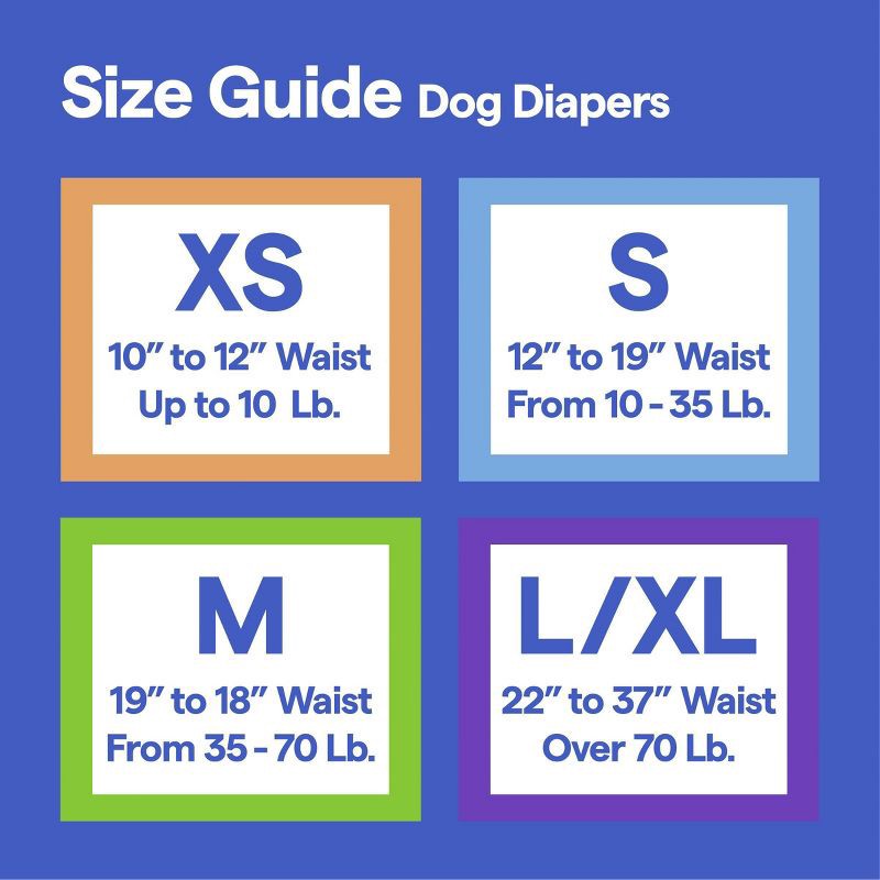 slide 5 of 5, Dog Diapers - 18ct - S - up&up™, 18 ct