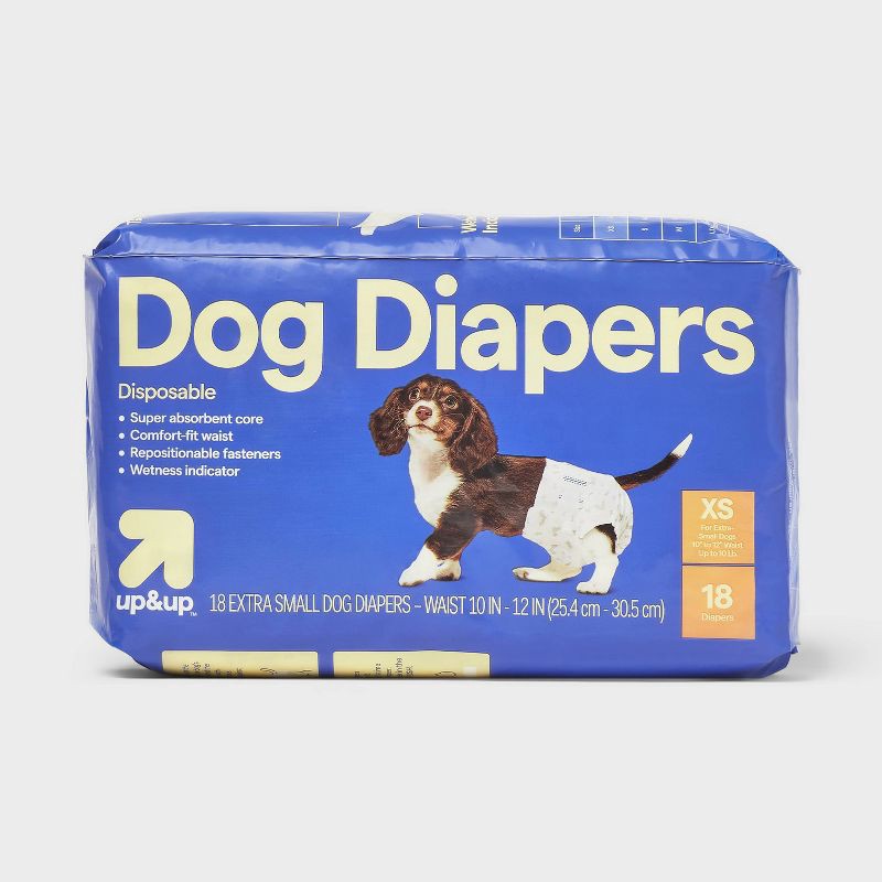 slide 1 of 5, Dog Diapers - 18ct - XS - up&up™, 18 ct