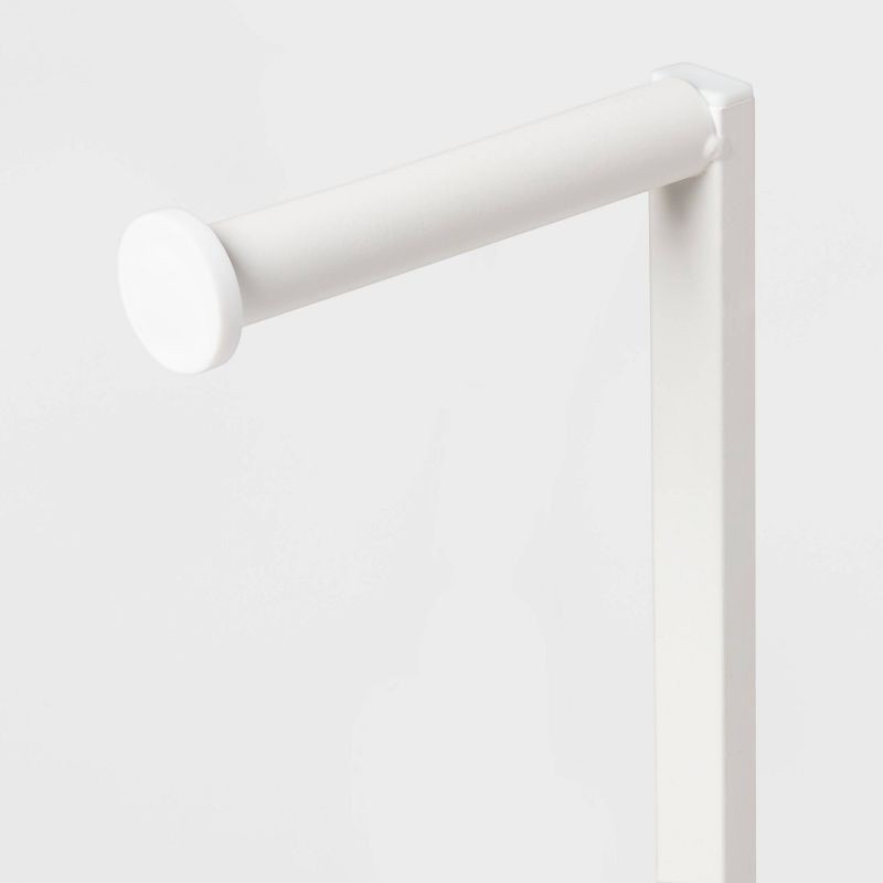 slide 4 of 4, Freestanding Toilet Paper Holder Matte White - Brightroom™: Steel Construction, 22.99" Height, Bathroom Storage, 1 ct