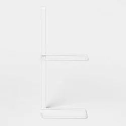Over the Tank Toilet Paper Holder Matte White - Brightroom™: Steel Bathroom Tissue Storage, Space Saver
