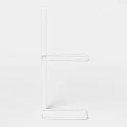 Over the Tank Toilet Paper Holder Matte White - Brightroom™: Steel Bathroom Tissue Storage, Space Saver