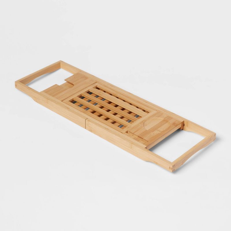 slide 3 of 3, Bamboo Bathtub Caddy - Brightroom™, 1 ct