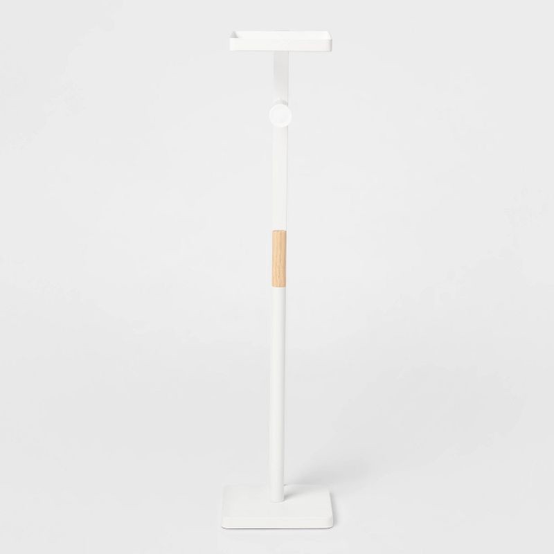 slide 1 of 4, Functional Toilet Paper Holder Matte White - Brightroom™: Steel Freestanding, 25.51" Height, 7.01" Depth, 1 ct