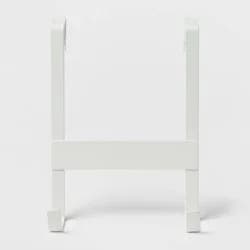 Small over the Door Hook 2 Hooks Matte White - Brightroom™: Steel, Powder-Coated, No Assembly, Hanging Storage Rack