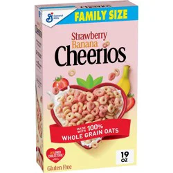 Cheerios Strawberry Banana Family Size Cereal - 19 oz