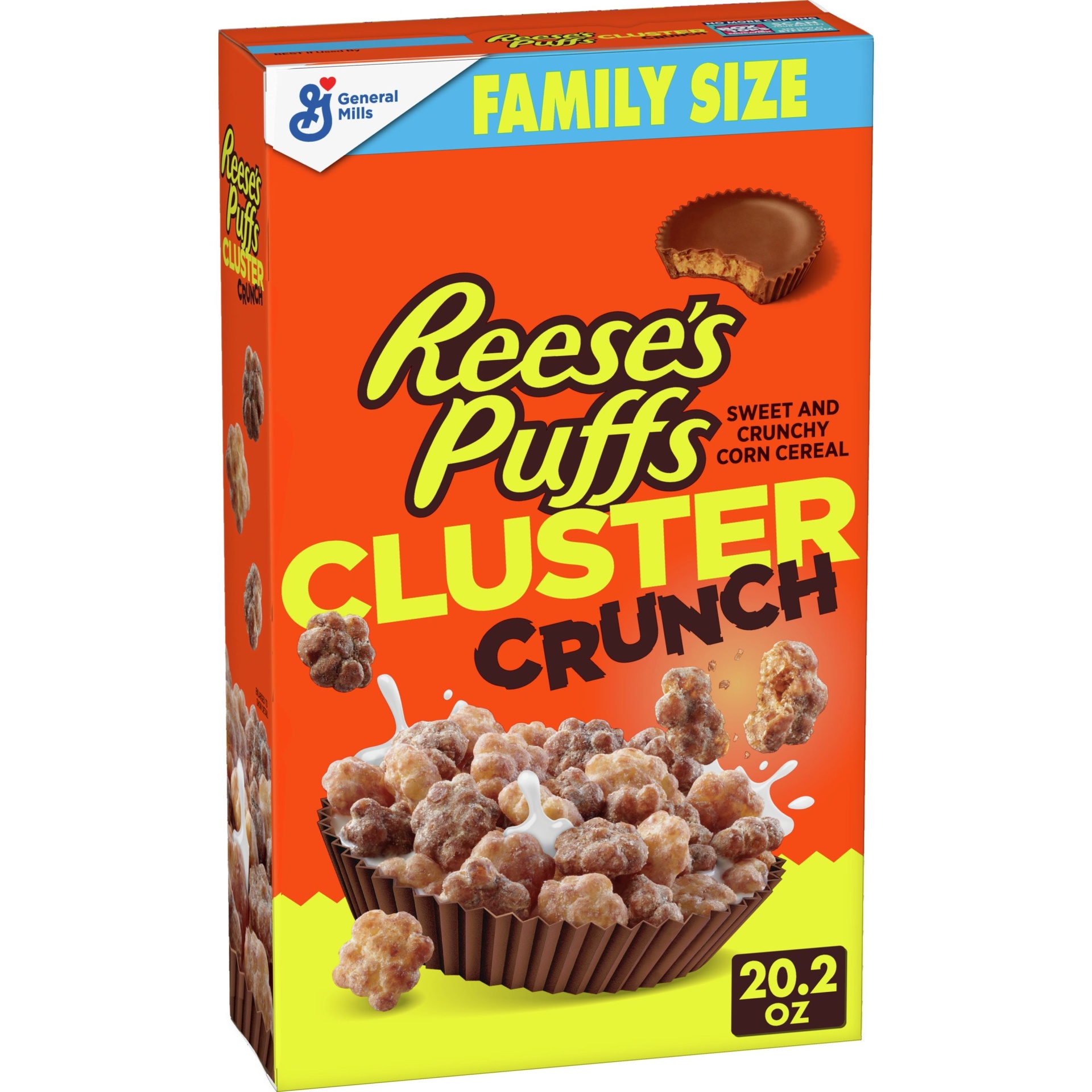 slide 1 of 10, Reese's Puffs Cluster Crunch Family Size Cereal - 19.7 oz, 19.7 oz