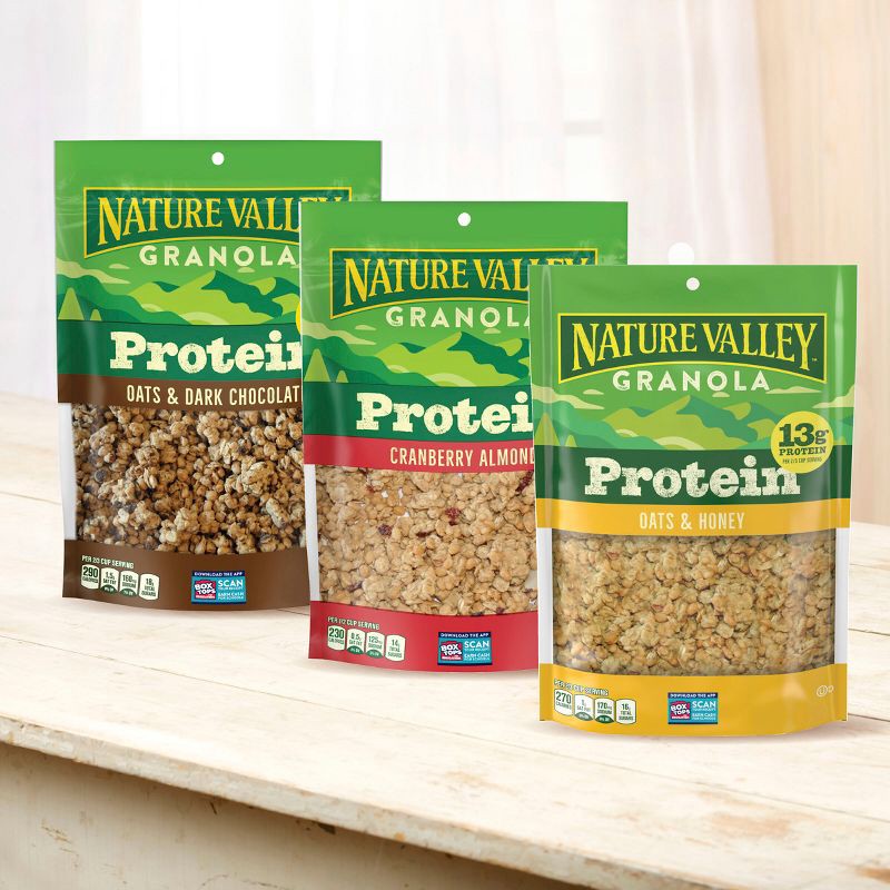 slide 6 of 10, Nature Valley Protein Granola Oats & Honey Family Size Cereal - 17oz, 17 oz