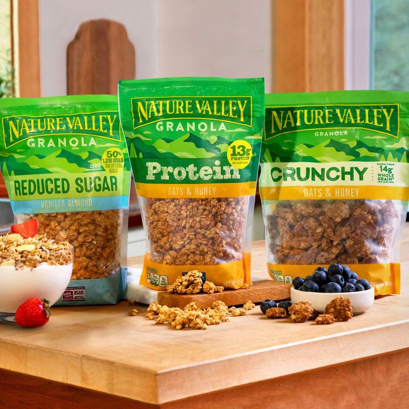 slide 7 of 10, Nature Valley Protein Granola Oats & Honey Family Size Cereal - 17oz, 17 oz