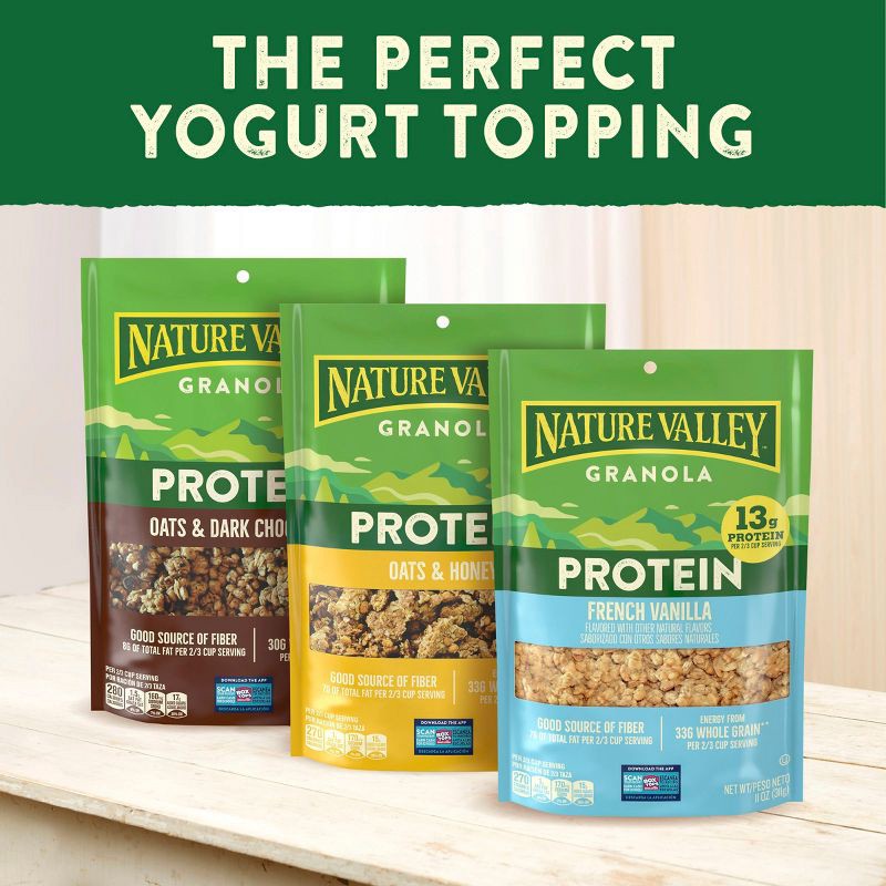 slide 8 of 10, Nature Valley Protein Granola Oats & Honey Family Size Cereal - 17oz, 17 oz