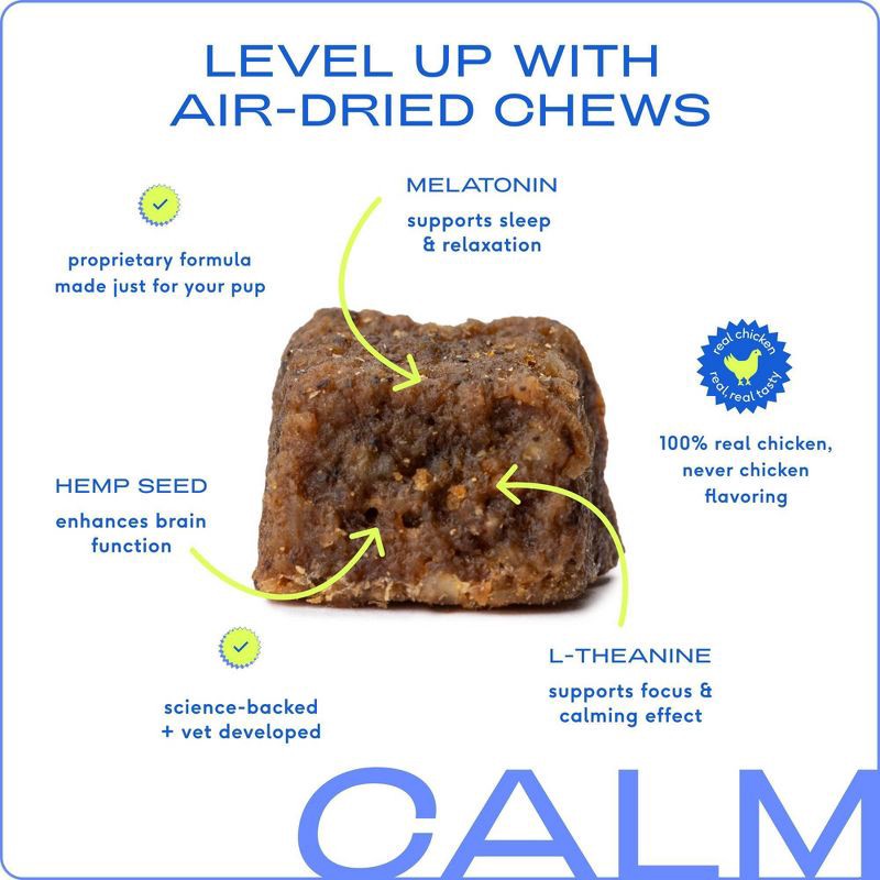 slide 5 of 8, Native Pet Calming Air-Dried Chews with Chicken for Dogs - 60ct, 60 ct