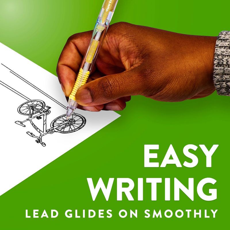 slide 6 of 7, Paper Mate Clear Point 10pk #2 Mechanical Pencils 0.7mm Multicolored: Plastic, Eraser, Art & Stationery, Ages 3+, 10 ct