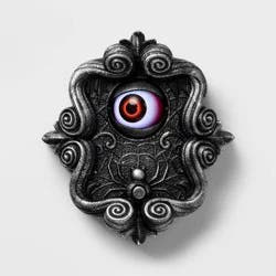 8" Animated Doorbell with Eye Halloween Decorative Prop Black - Hyde and EEK! Boutique™: Indoor Use