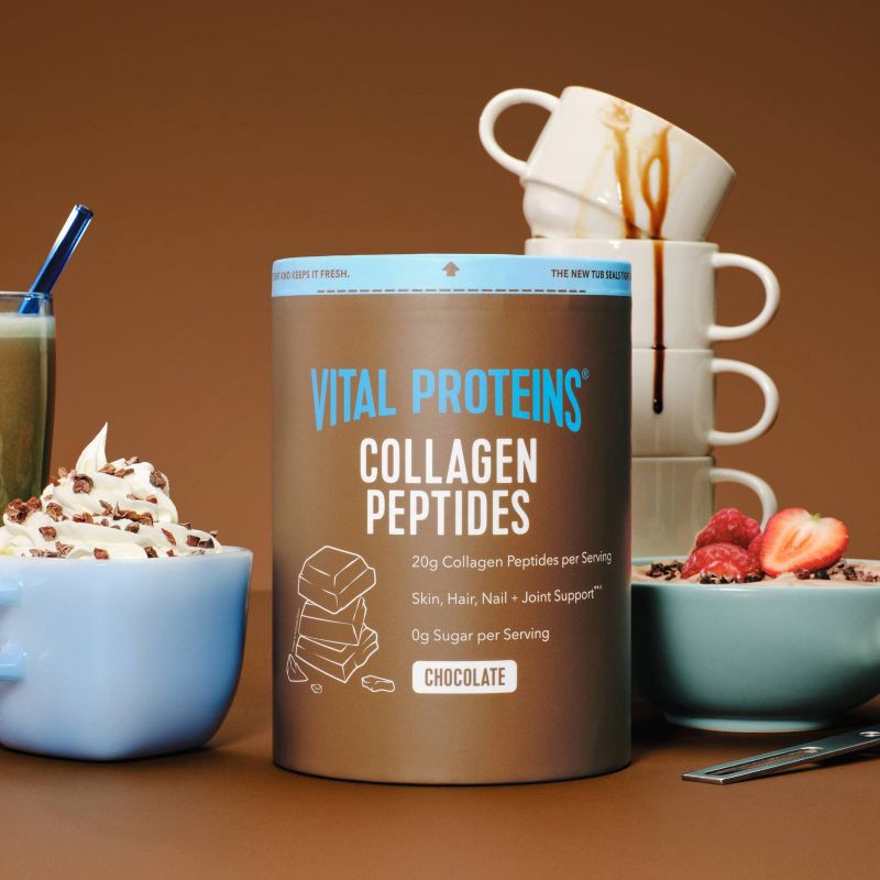 slide 2 of 11, Vital Proteins Chocolate Collagen Peptides Dietary Supplement - 13.5oz, 13.5 oz