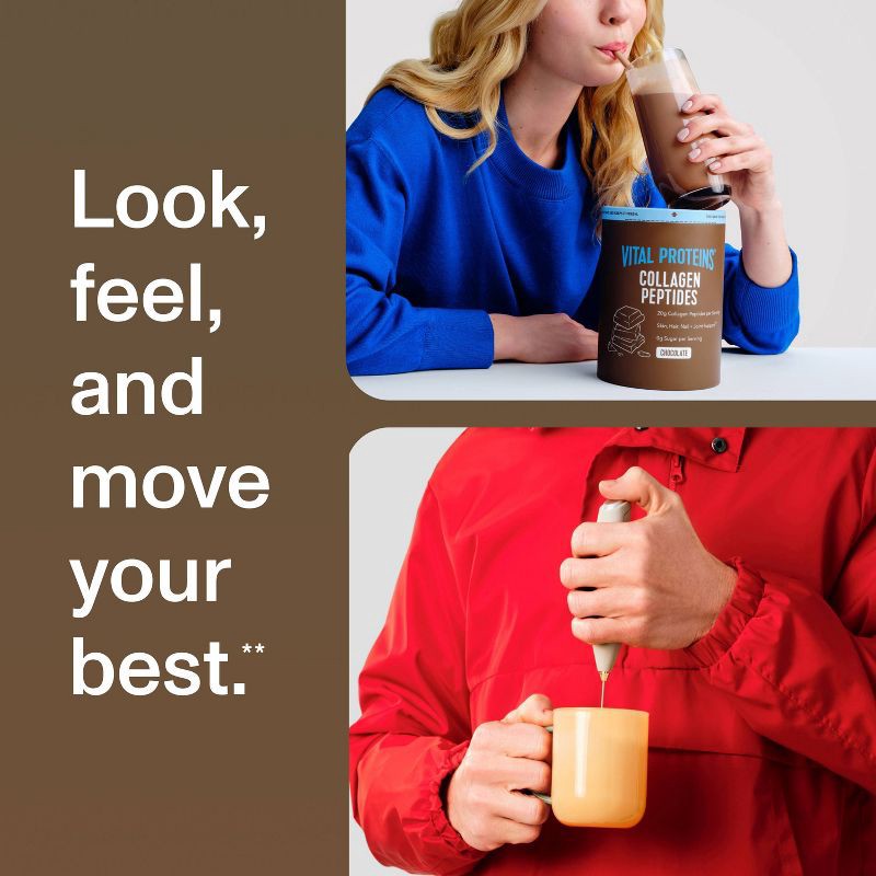 slide 9 of 11, Vital Proteins Chocolate Collagen Peptides Dietary Supplement - 13.5oz, 13.5 oz