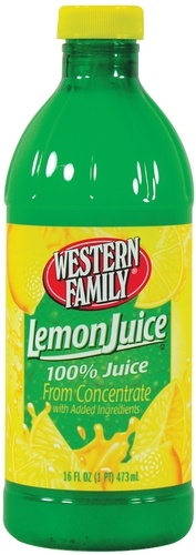 slide 1 of 1, Western Family Lemon 100% Juice - 16 oz, 16 oz