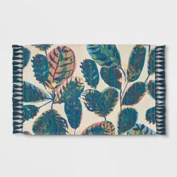 34" x 20" Leaf Printed Rug - Threshold