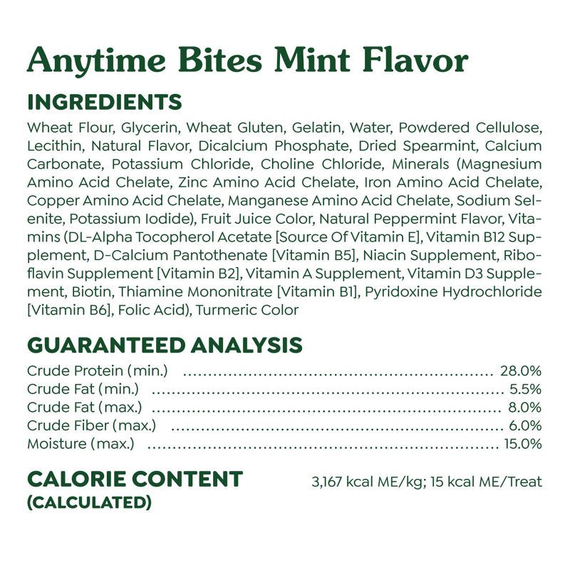 slide 10 of 10, Greenies Anytime Bites Dental Peppermint Flavor Dog Treats- 10.3oz, 10.3 oz