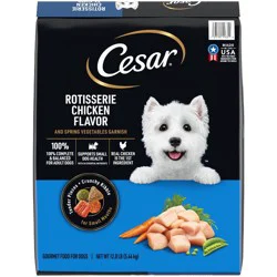 Cesar Rotisserie Chicken, Carrot, Pea and Vegetable Flavor Small Breed Dry Dog Food - 12lbs